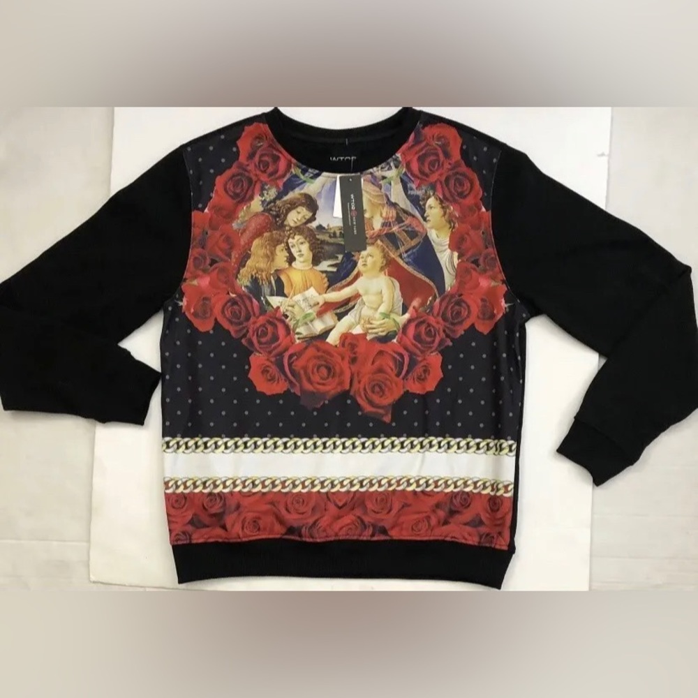 WT02 Sweatshirt Men’s XL Long Sleeve Graphic Pullover Black